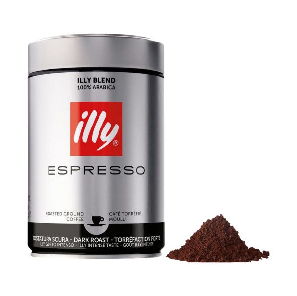 Illy Dark Roast gemalen koffie 250 gram