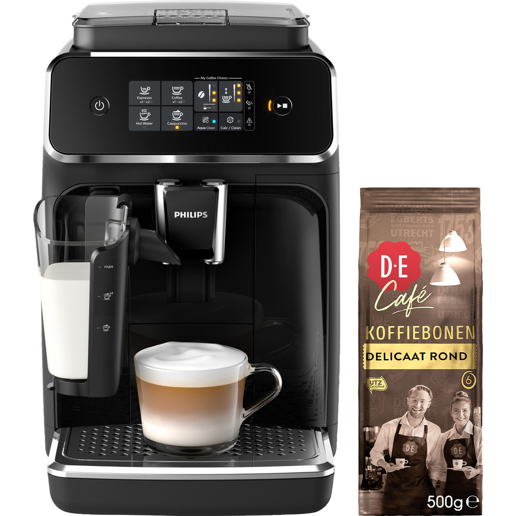 Philips 2200 EP2231/40 + Douwe Egberts Café Delicaat Rond Bonen gram Kopen? | Koffieapparaten Espresso Volautomatisch Vergelijken