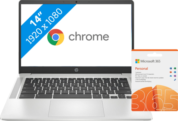 HP Chromebook 14a-na0170nd + Microsoft 365 personal