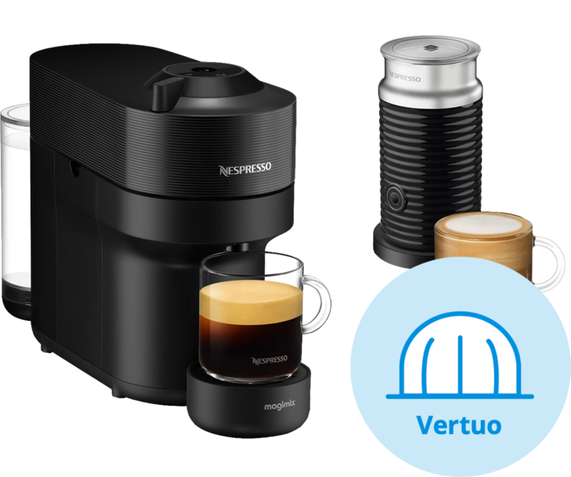 Fluisteren muis Pelgrim Magimix Nespresso Vertuo Pop Black Liquorice met Aeroccino Kopen? | cup- en  padmachines Vergelijken
