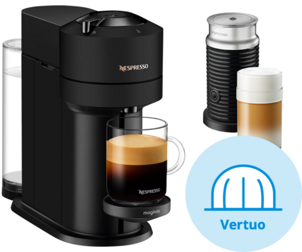 Magimix Nespresso Vertuo Next met Aeroccino Mat Zwart
